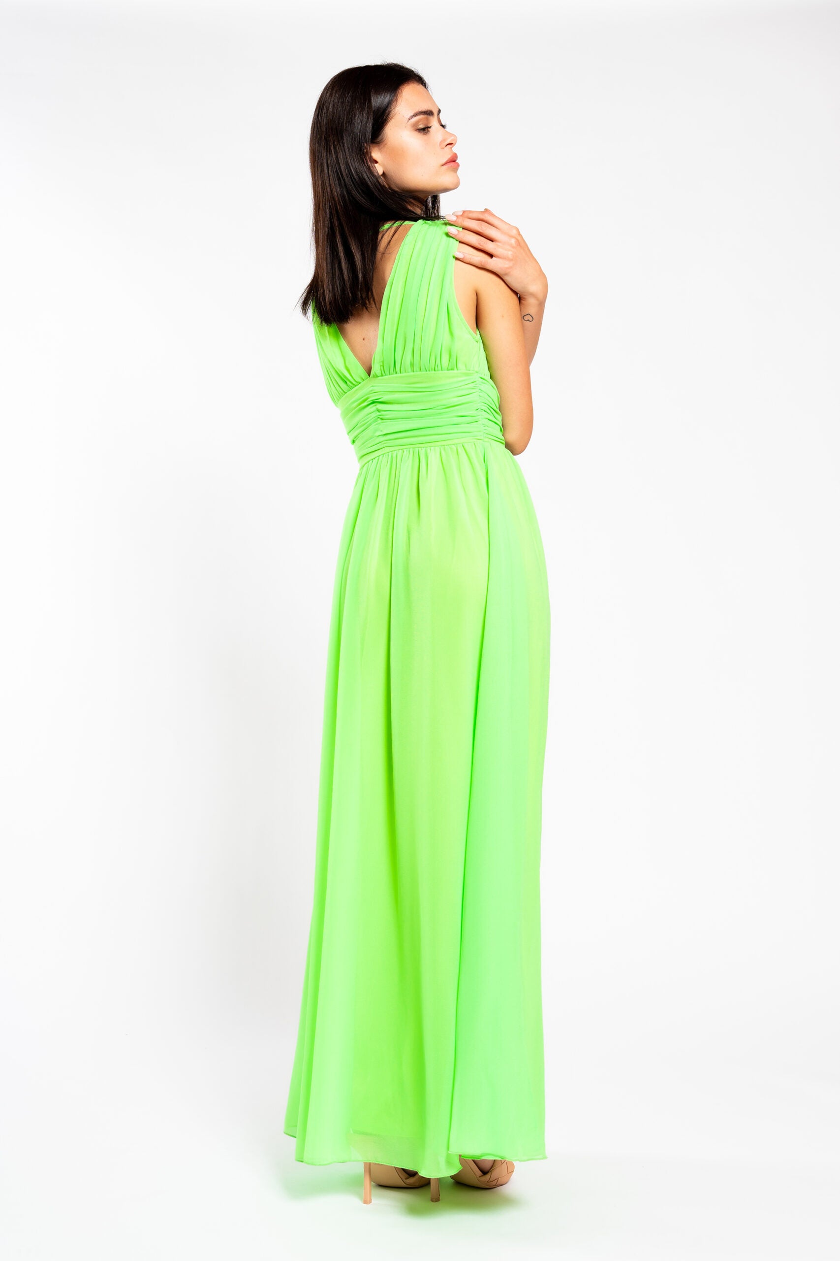 NEON GREEN GOWN EVENT DRESS