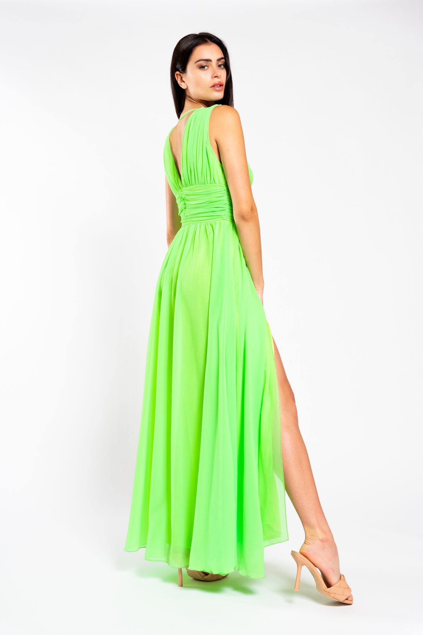 NEON GREEN GOWN EVENT DRESS