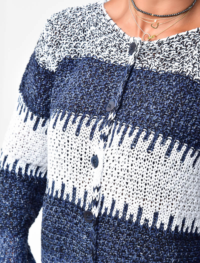 MARINE KNITTED CARDIGAN