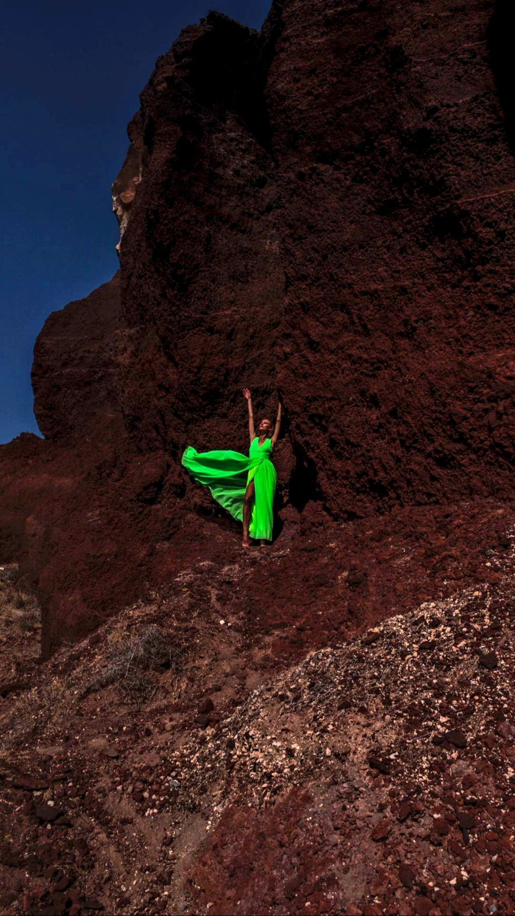 NEON GREEN GOWN EVENT DRESS