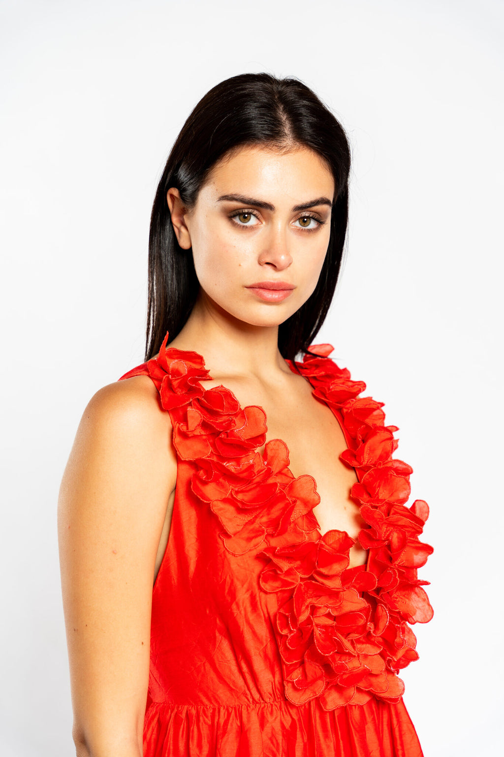 FLIRTY CORAL MINI DRESS