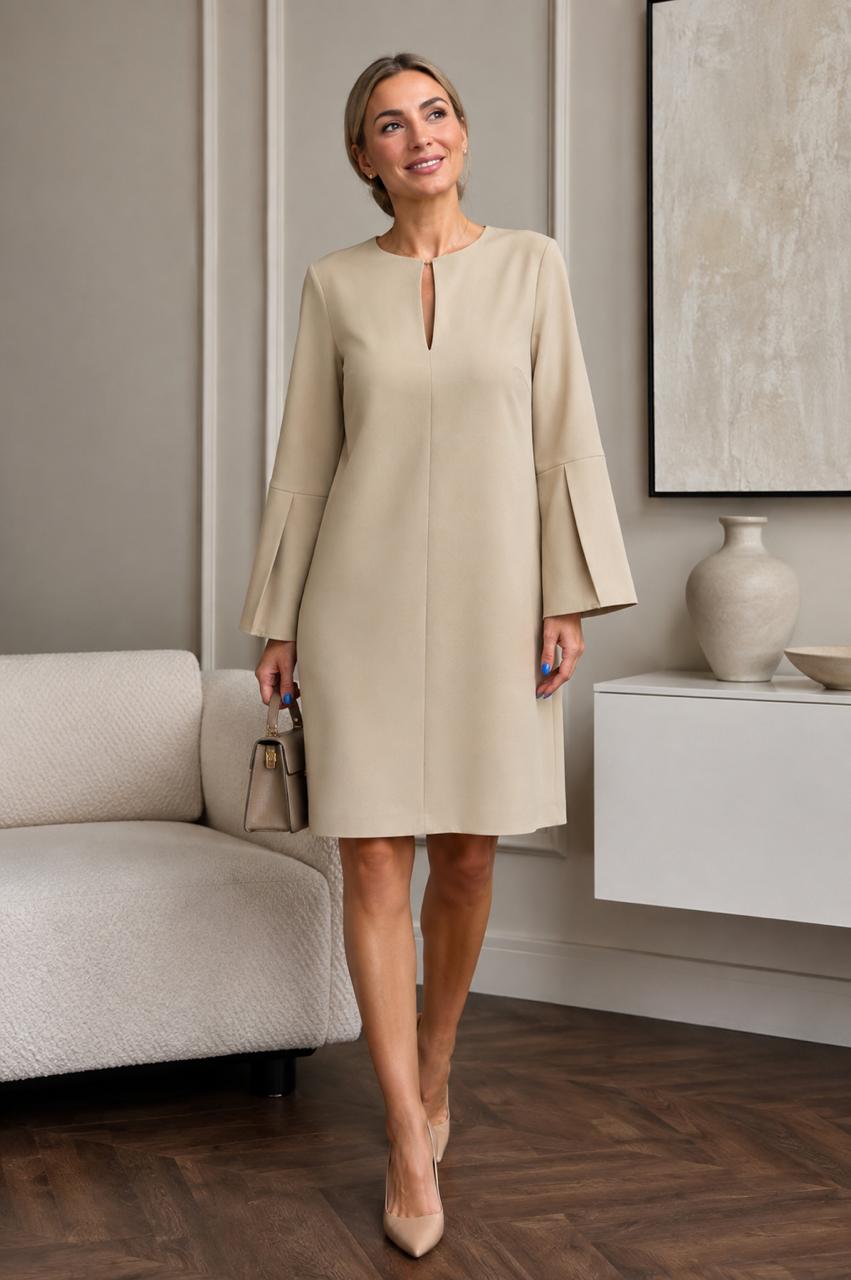 Crepe Dress Off-White