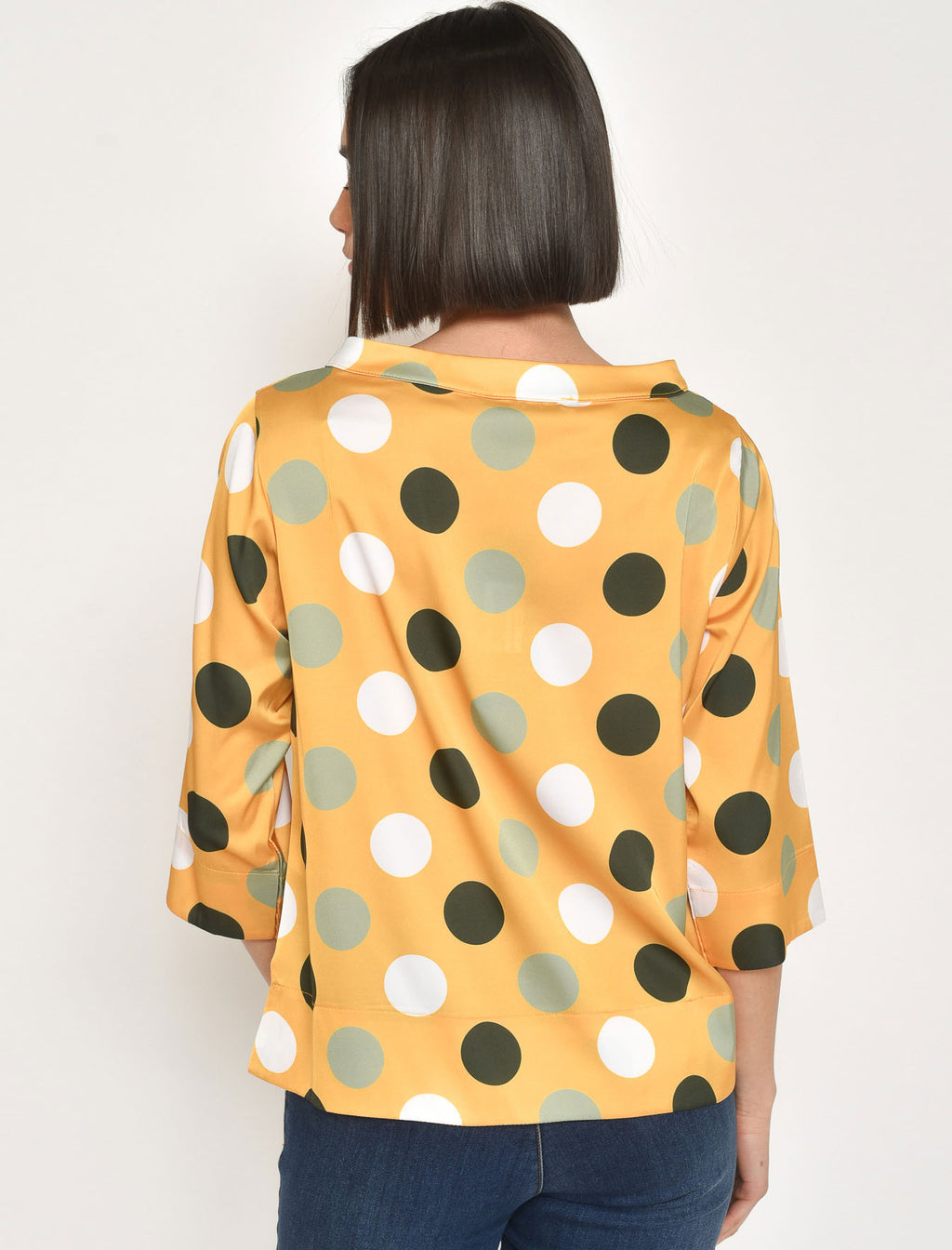 SILK BLOUSE WITH POLKA DOTS