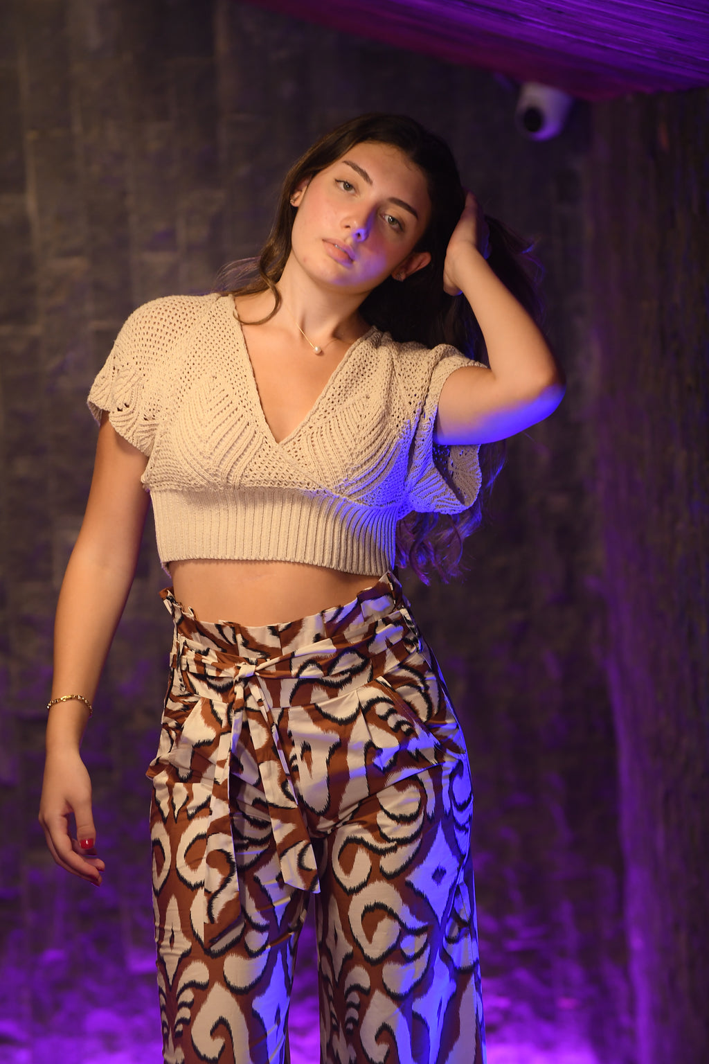 CROPPED TOP IN MAGLIA