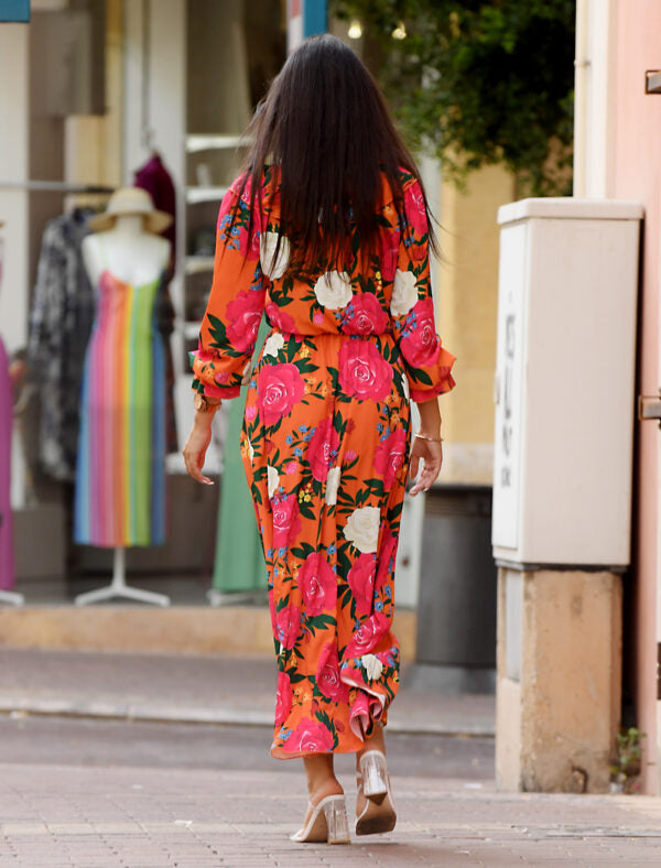 FIORI ARANCIO FANTASIA DRESS