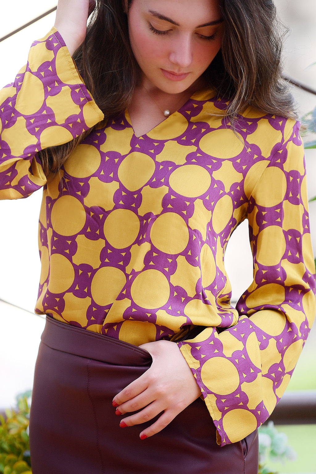 TUNICA BICOLOR GEOMETRIC DESIGNS
