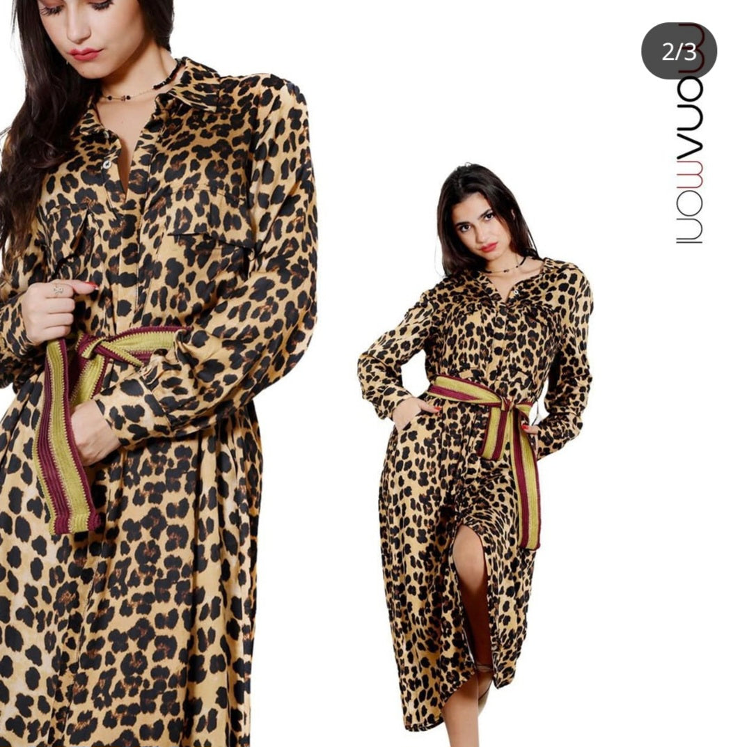 ANIMALIER LONG DRESS