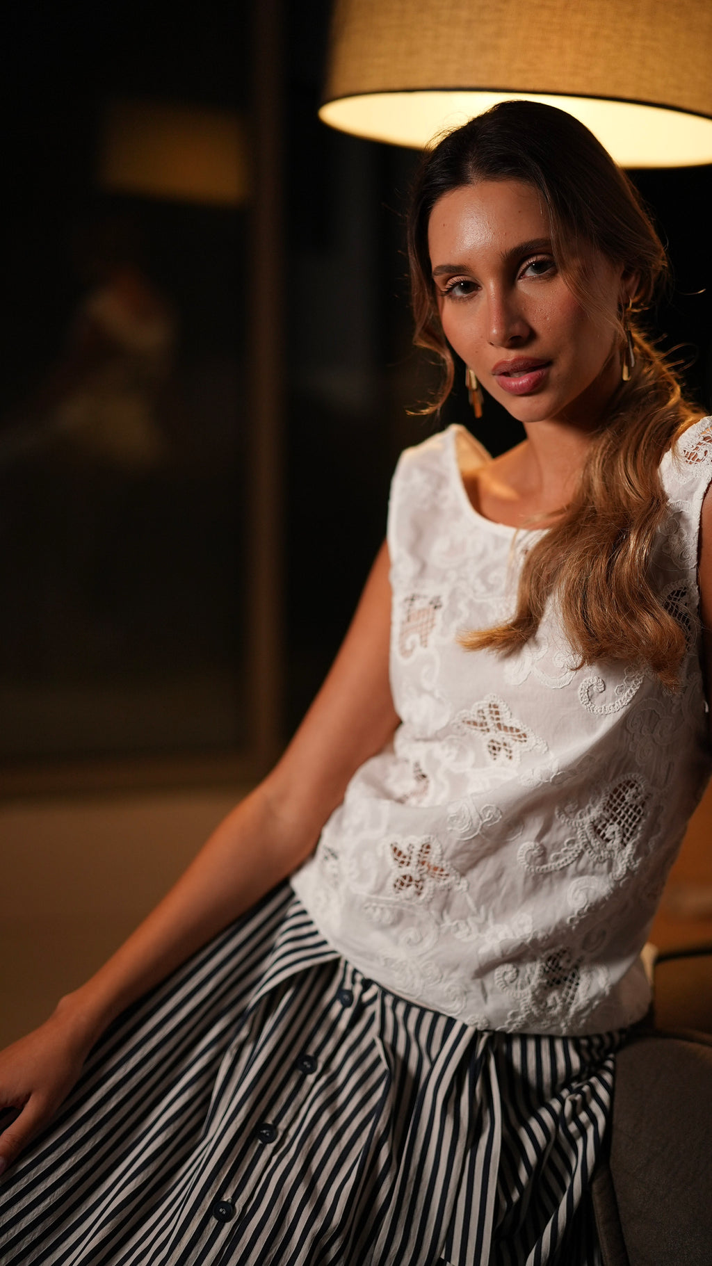 TOP BRODERIE SANGALLO