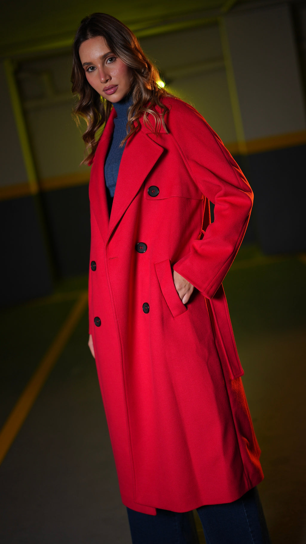 Red trenchcoat