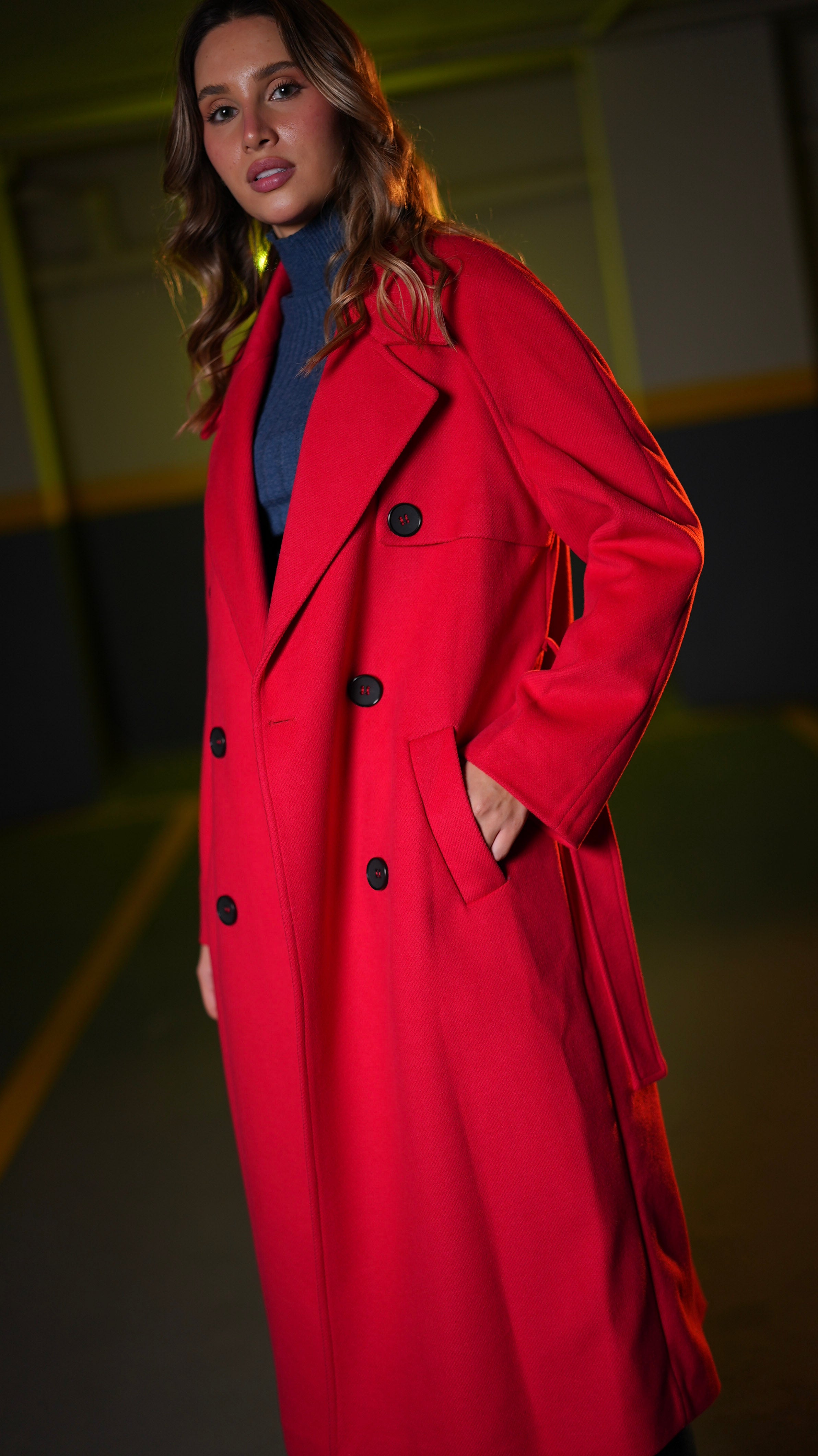 Red trenchcoat