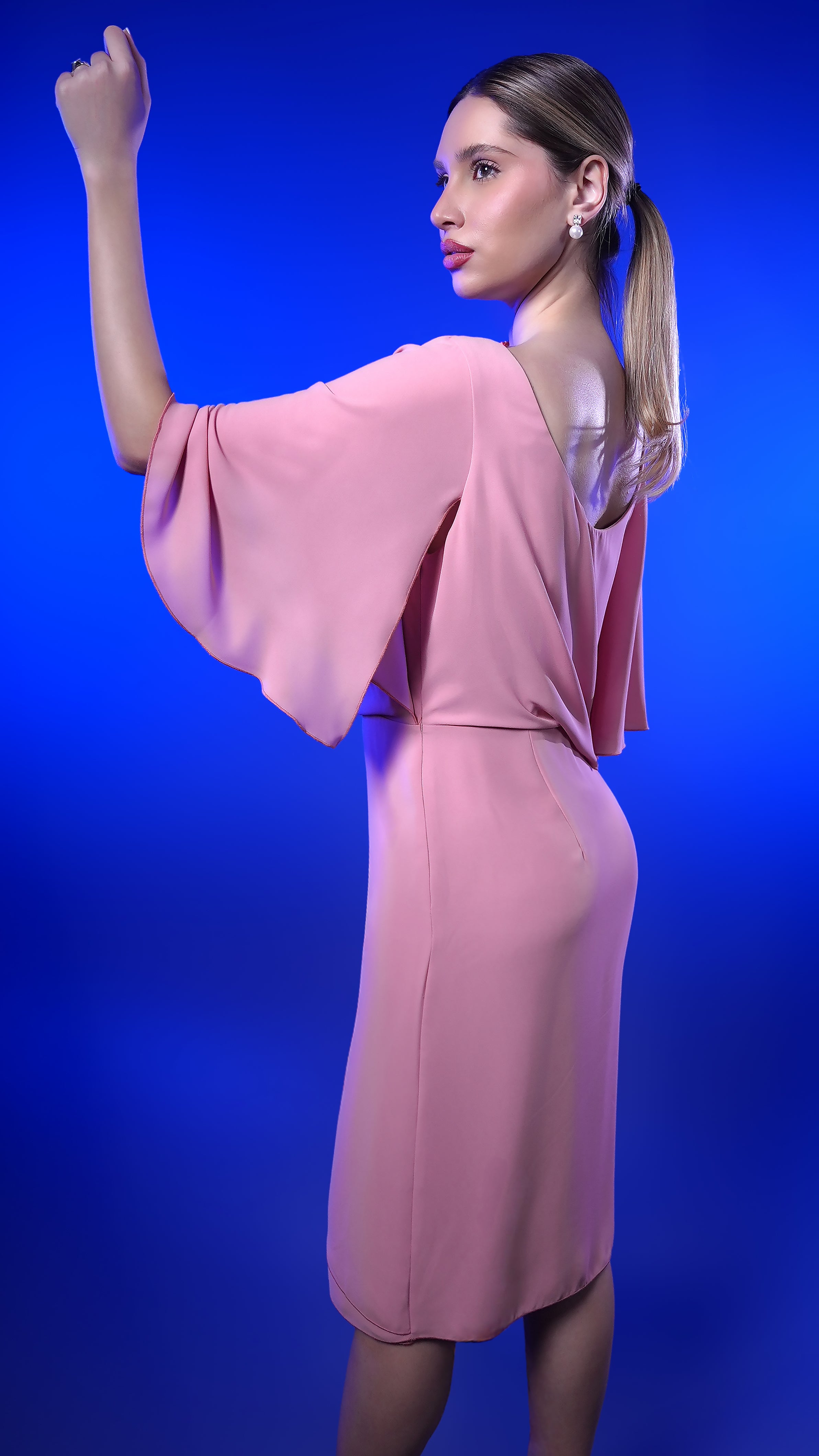 SALMON COLOR DRESS