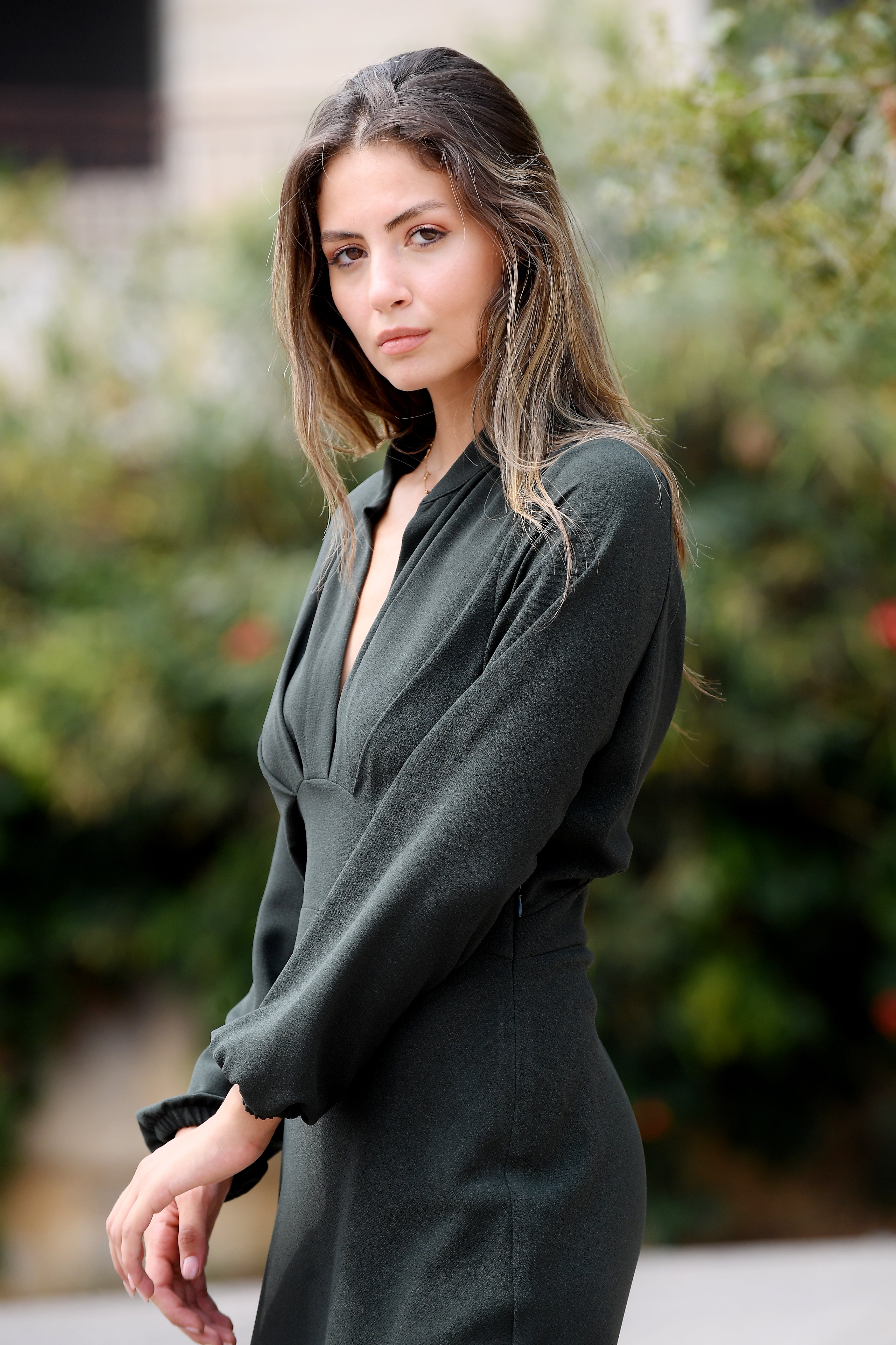 DARK GREEN DRESS