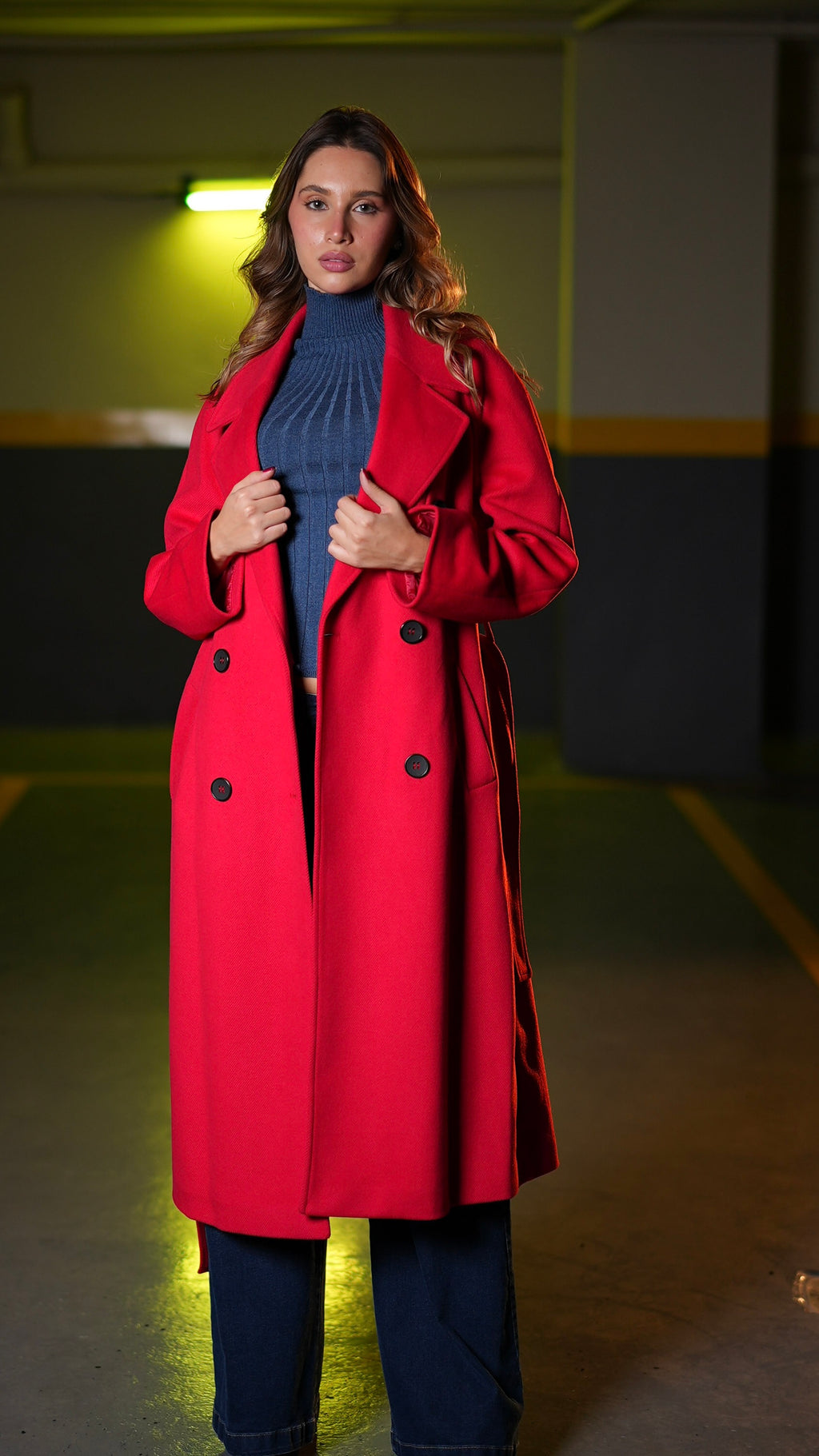 Red trenchcoat