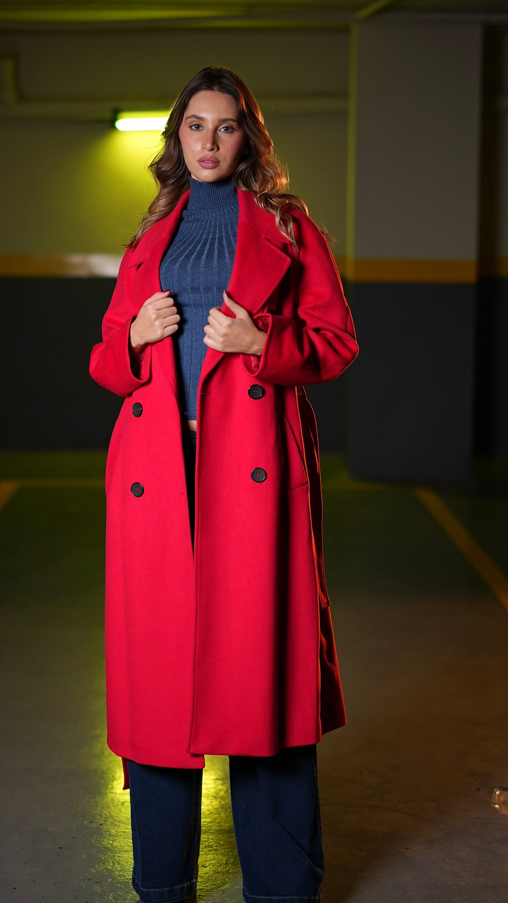Red trenchcoat