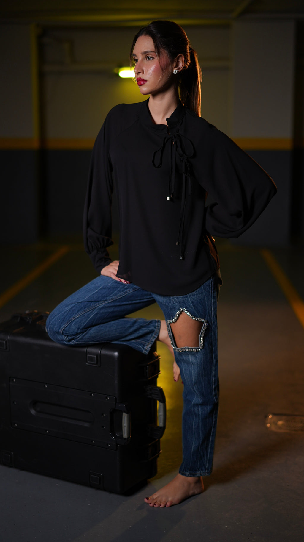 Jeans diamond stars