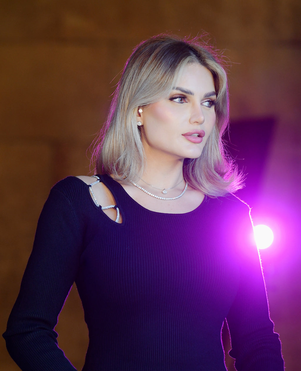 High-end knitted dress