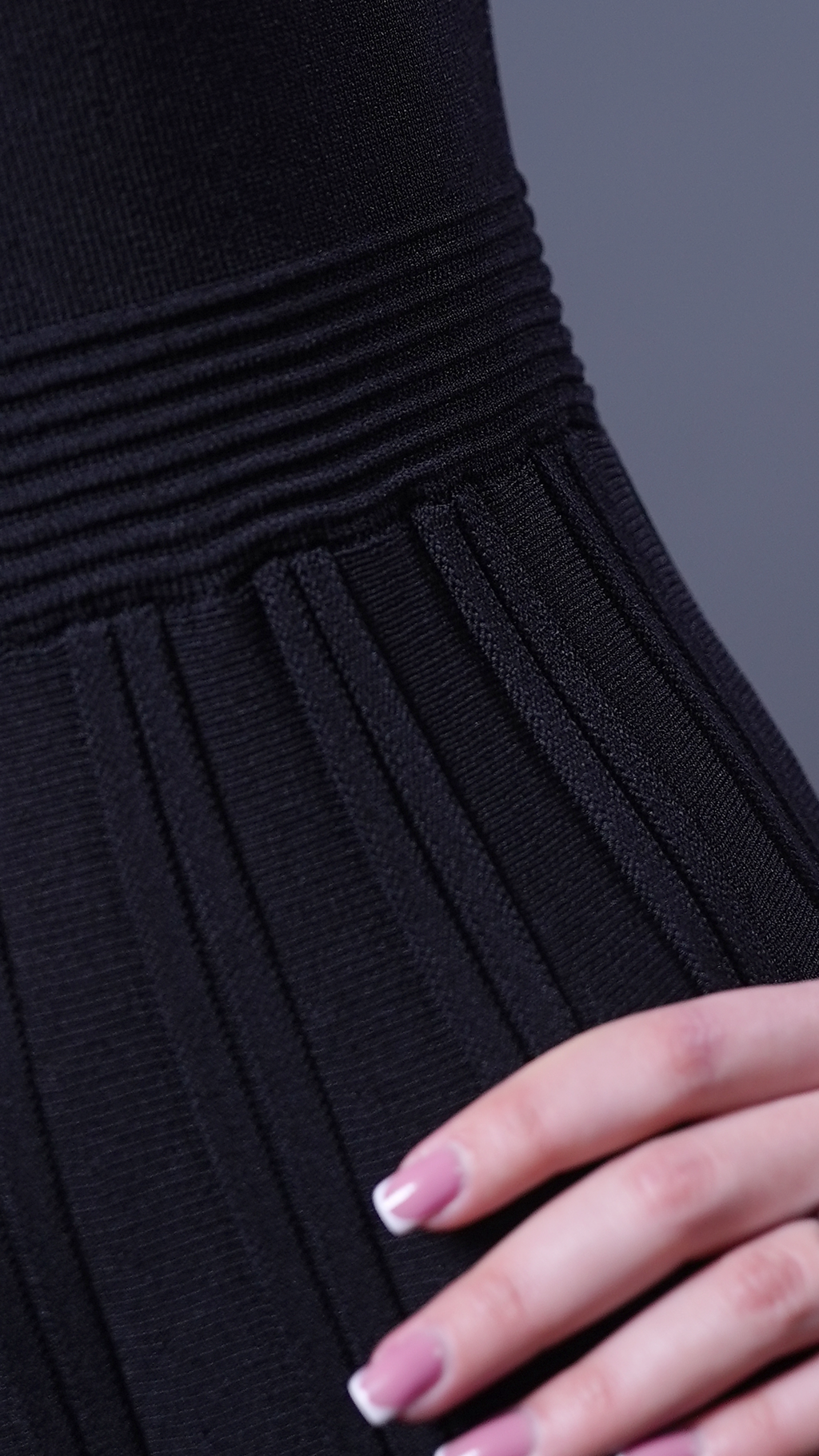 MERCERISED BLACK DRESS