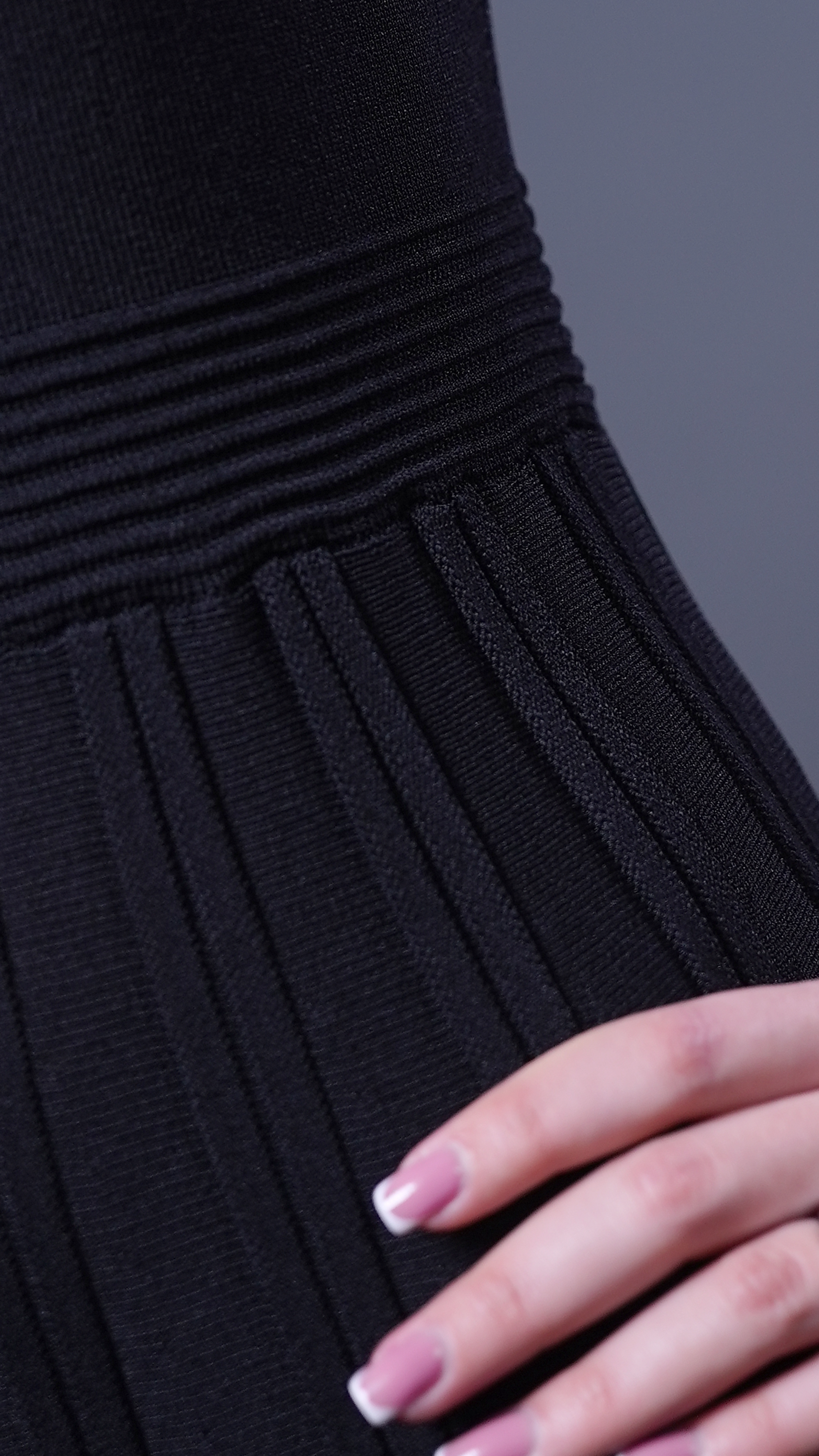 MERCERISED BLACK DRESS