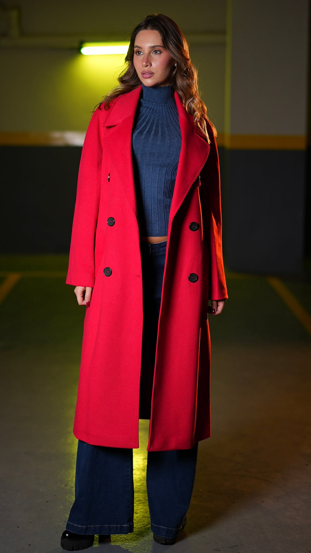 Red trenchcoat